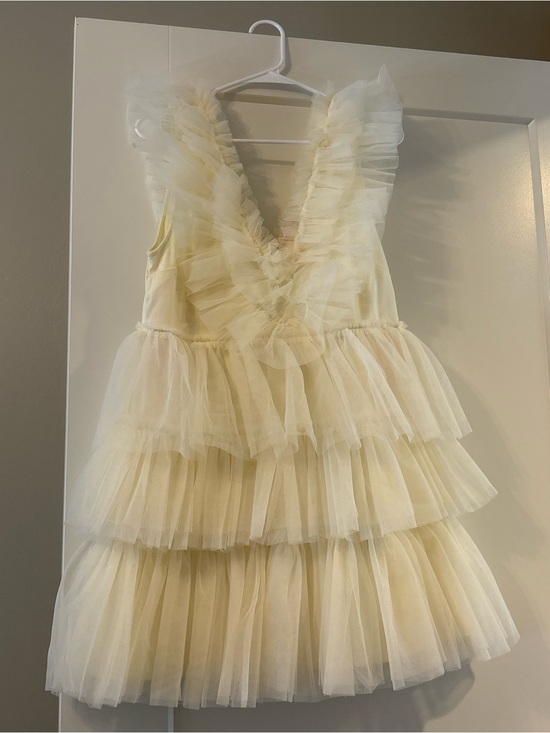 Betsey Johnson Dresses & Skirts - Betsey Johnson Tiered Tulle Mini Dress in Cream | Size XL | Worn Twice